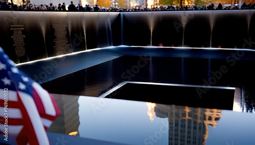 october national september memorial stood solemnly ground zero new york city