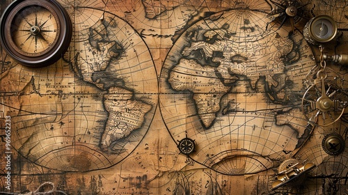 Antique map wallpaper