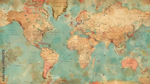 Antique map wallpaper