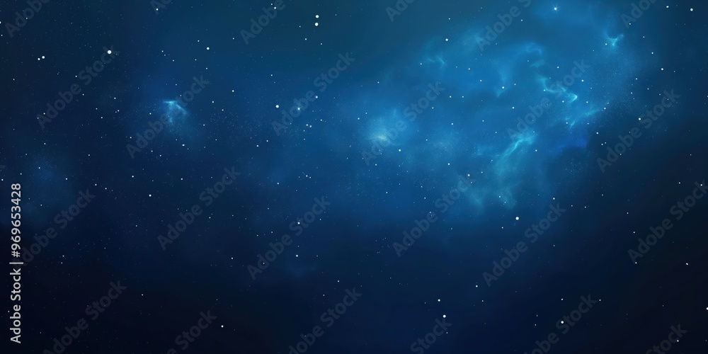 Fototapeta premium A blue sky with a lot of stars. The sky is very dark and the stars are very bright