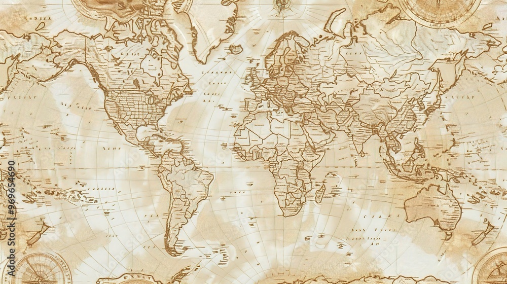 Antique map wallpaper