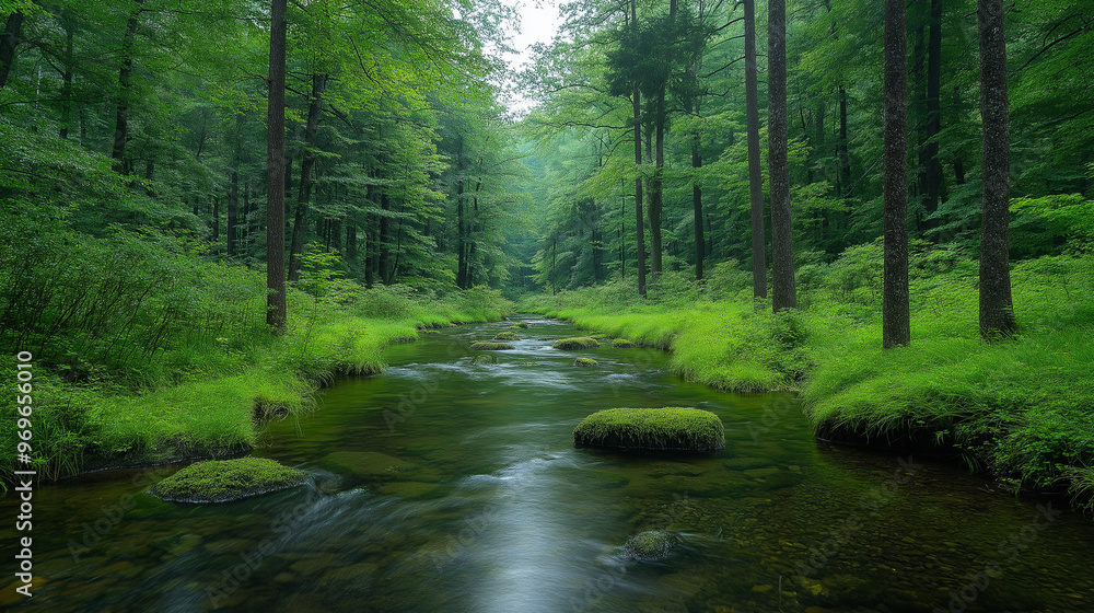 A Quiet Forest Clearing With a small stream A Quiet Forest Clearing With a small stream