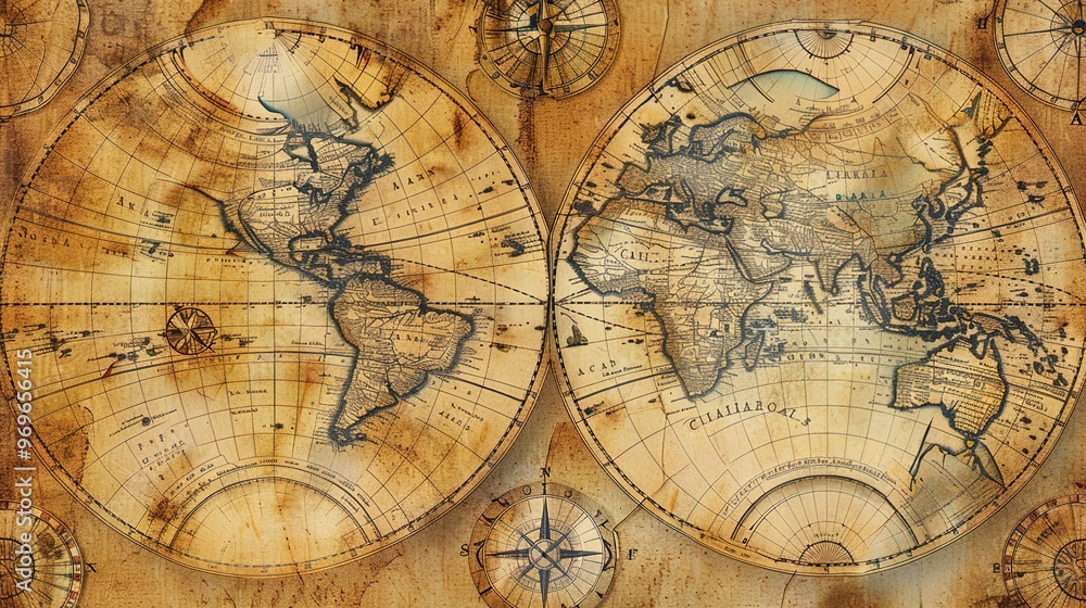 Antique map wallpaper Antique map wallpaper