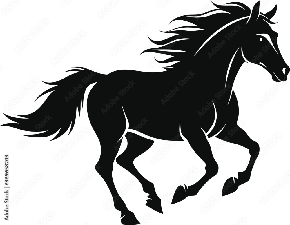 Obraz premium Horse vector ilustration image shilloute