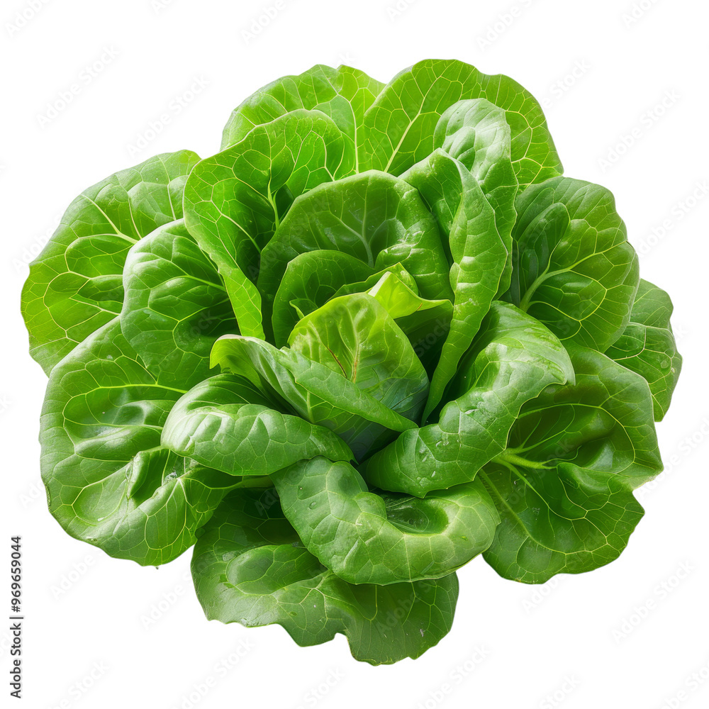 Obraz premium Butter lettuce isolated on transparent background
