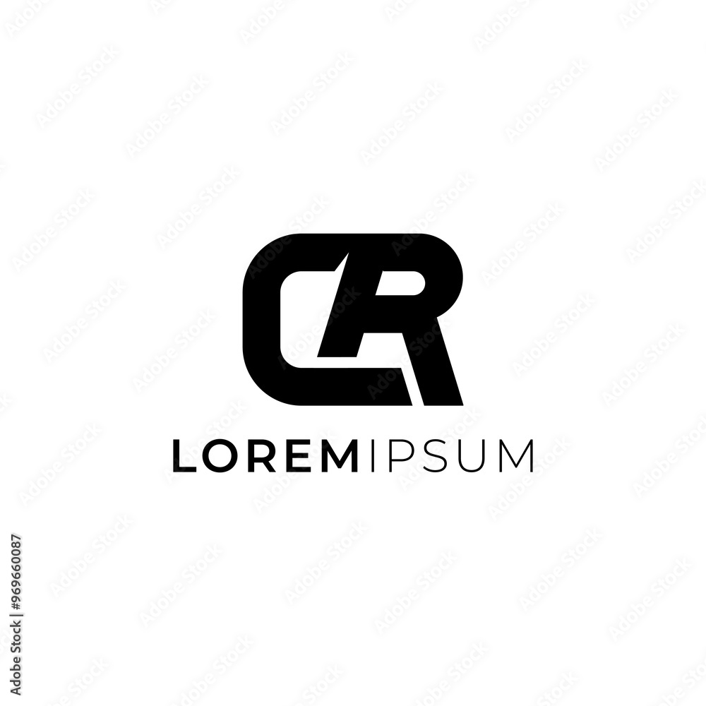 CR or RC Letter Initial Logo Design, Vector Template CR or RC Letter Initial Logo Design, Vector Template