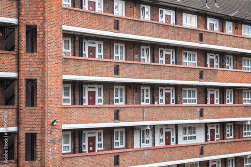Photos Blocks of council housing flats on Rockingham estate in south London, England