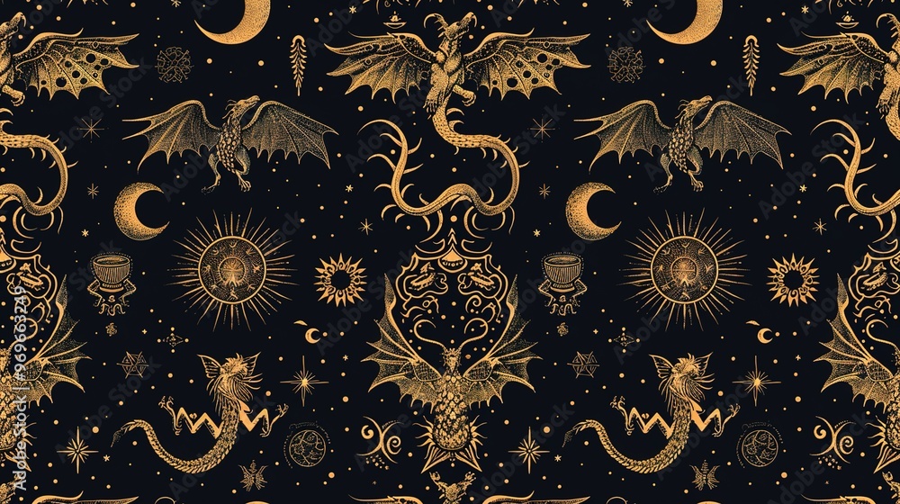 mythical pattern seamless wallpaper mythical pattern seamless wallpaper
