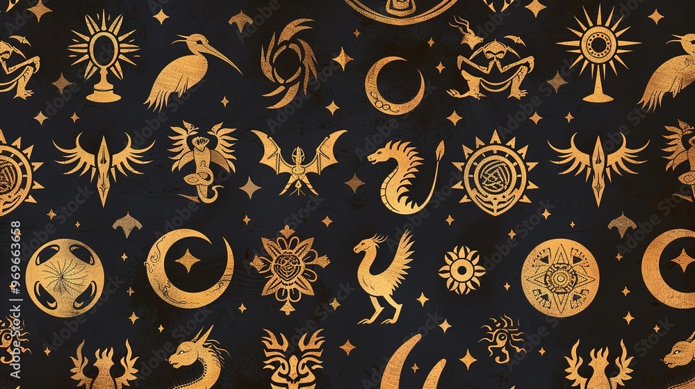 mythical pattern seamless wallpaper mythical pattern seamless wallpaper