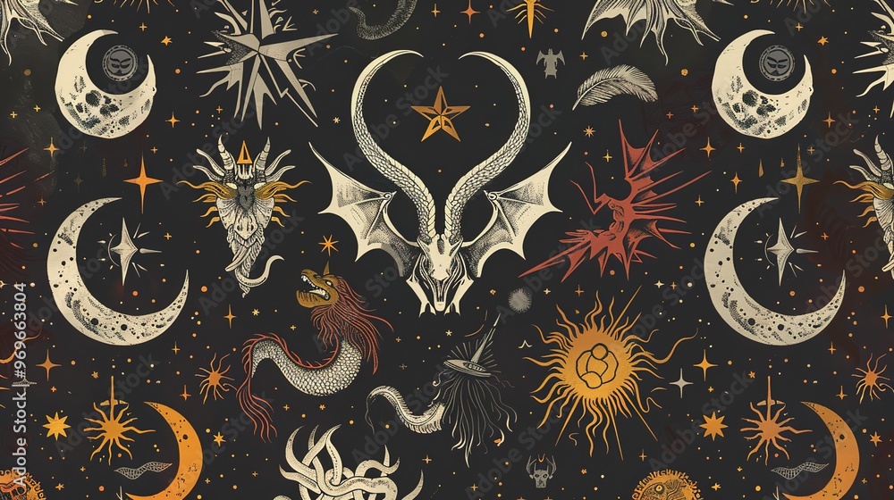 mythical pattern seamless wallpaper mythical pattern seamless wallpaper