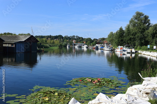 Fluss Elde im Hafen von Plau am See photo