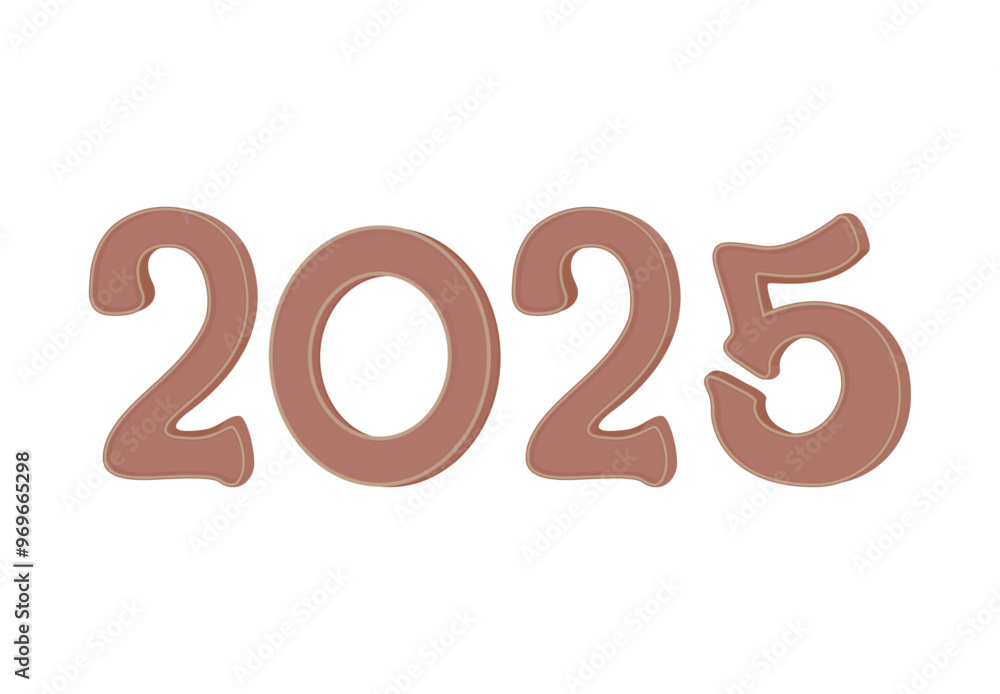 Happy New Year 2025 Realistic Elegant Abstract Design Logo Symbol Vector Illustration Happy New Year 2025 Realistic Elegant Abstract Design Logo Symbol Vector Illustration