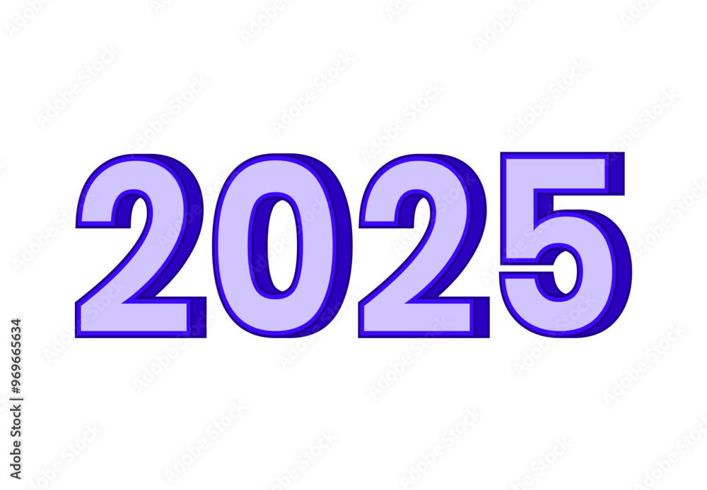 2025 Happy New Year 3D Realistic Blue Design Abstract Logo Symbol Vector Illustration 2025 Happy New Year 3D Realistic Blue Design Abstract Logo Symbol Vector Illustration