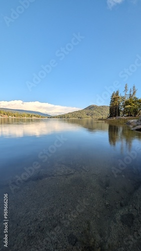 lake and mountains