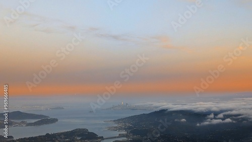 sunset in the mountains