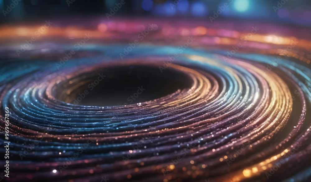Abstract Digital Background with Rotating Lines and Particles Abstract Digital Background with Rotating Lines and Particles