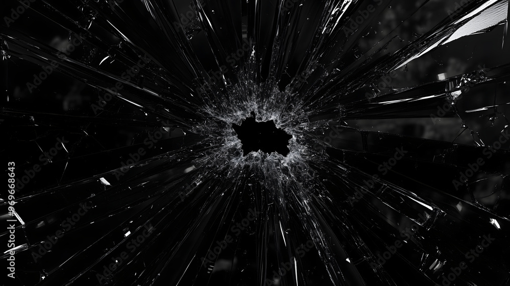 Obraz premium Shattered Glass Impact Background