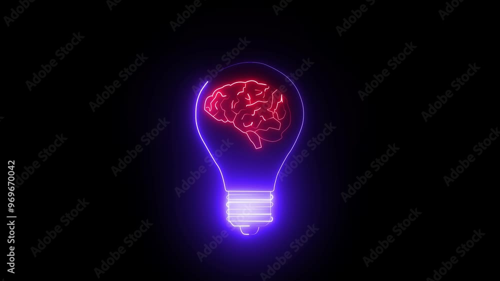 A glowing lightbulb that have a glowing human brain inside. Symbol for creative and thinking idea concept. Able use graphic isolated transparent Digital Brain power icon Animation concept, A glowing lightbulb that have a glowing human brain inside. Symbol for creative and thinking idea concept. Able use graphic isolated transparent Digital Brain power icon Animation concept,