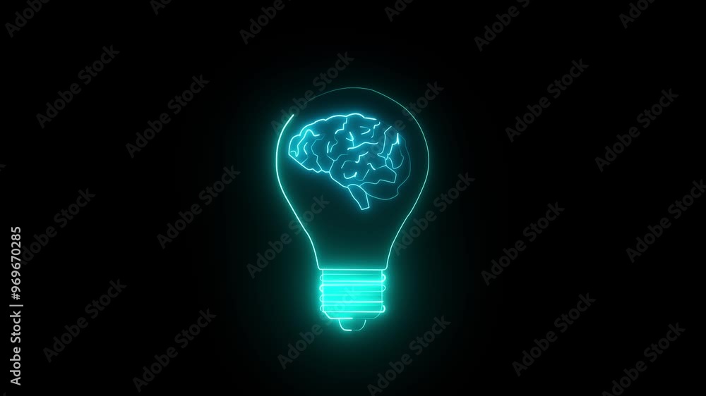 A glowing lightbulb that have a glowing human brain inside. Symbol for creative and thinking idea concept. Able use graphic isolated transparent Digital Brain power icon Animation concept, A glowing lightbulb that have a glowing human brain inside. Symbol for creative and thinking idea concept. Able use graphic isolated transparent Digital Brain power icon Animation concept,
