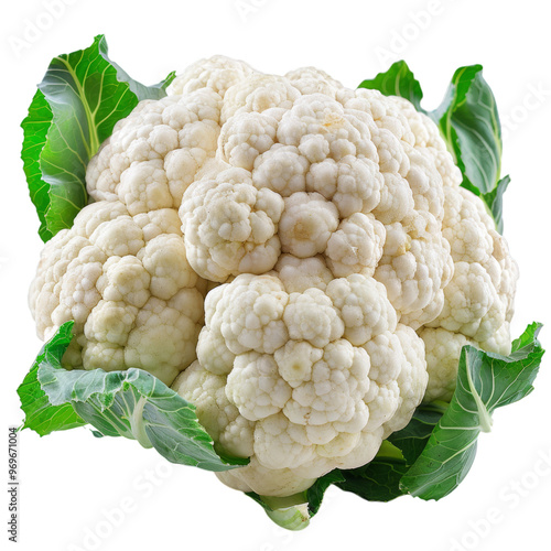 Obraz na płótnie White cauliflower vegetable isolated on white background w salonie