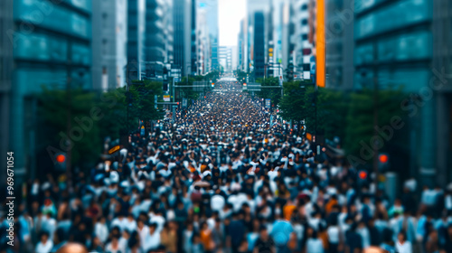 Thousands People Walk Across The Famous Shibuya