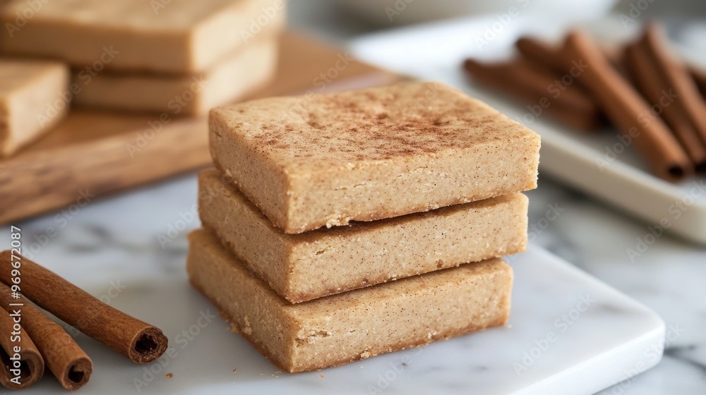 Homemade Cinnamon Sugar Shortbread Cookies on a Plate Homemade Cinnamon Sugar Shortbread Cookies on a Plate