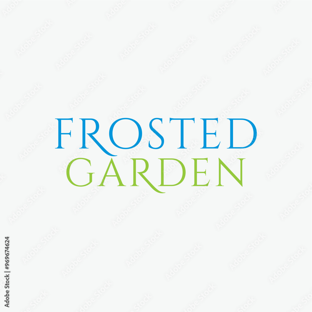 Frosted Garden logo design vector best royalty free image editable Frosted Garden logo design vector best royalty free image editable
