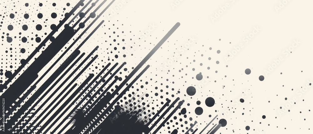 Abstract Halftone Ink Splatter on White Background Abstract Halftone Ink Splatter on White Background