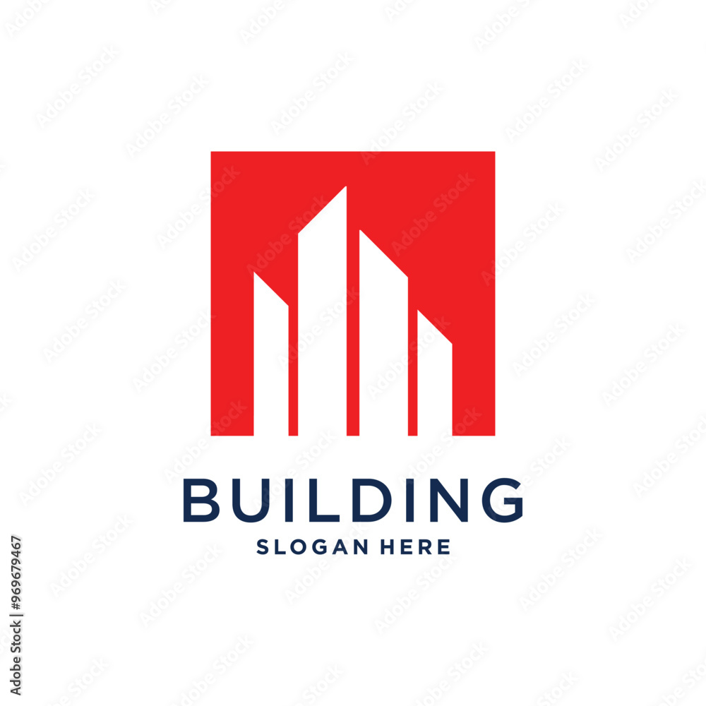 Logo building with a simple and minimalist concept Logo building with a simple and minimalist concept