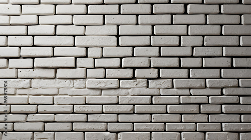 Fototapeta premium Brick wall background, white brick wall texture wallpaper