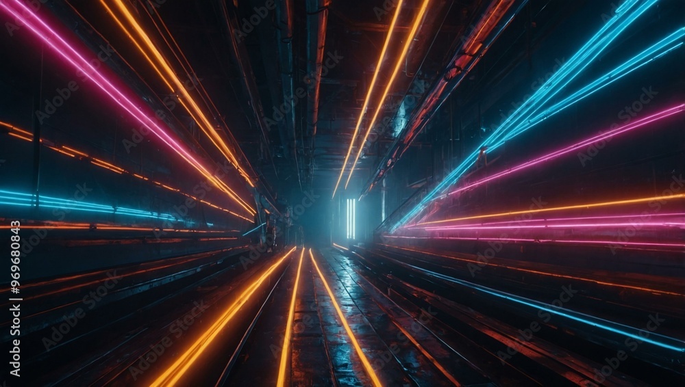 Energetic neon beams for digital and futuristic designs. Energetic neon beams for digital and futuristic designs.
