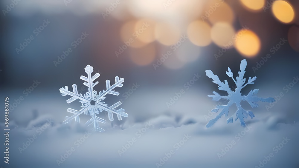 Winter background with snowflakes Winter background with snowflakes
