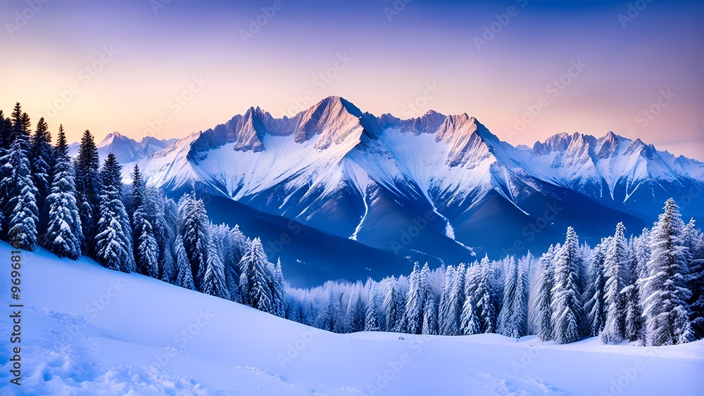 winter landscape in the mountains winter landscape in the mountains