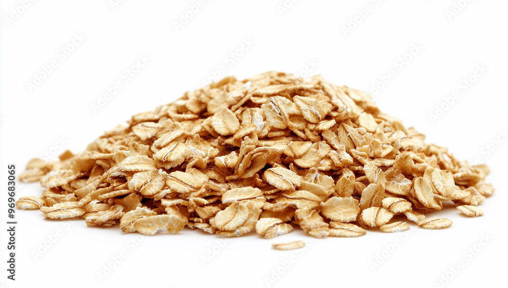 Pile of Oatmeal isolated on white background Pile of Oatmeal isolated on white background