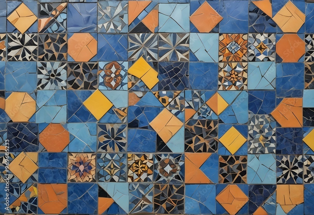 Fototapeta premium colorful mosaic pattern with various shapes