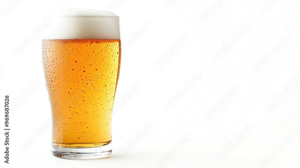 A refreshing glass of golden beer with a frothy white head, perfect for summer gatherings and celebrations. A refreshing glass of golden beer with a frothy white head, perfect for summer gatherings and celebrations.