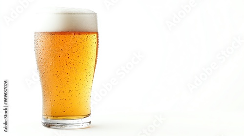 A refreshing glass of golden beer with a frothy white head, perfect for summer gatherings and celebrations.