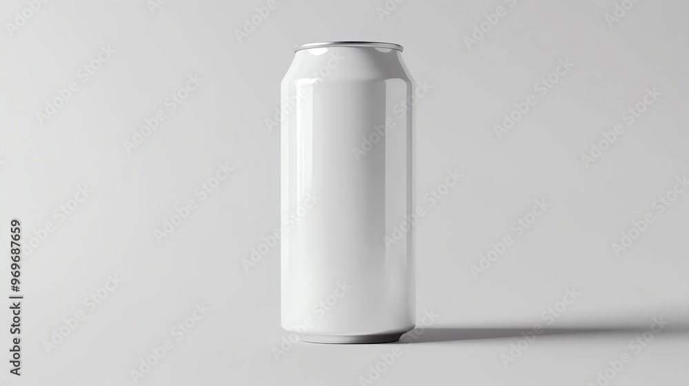 A sleek, blank white can design on a minimalistic background, ideal for mockups or branding projects. A sleek, blank white can design on a minimalistic background, ideal for mockups or branding projects.