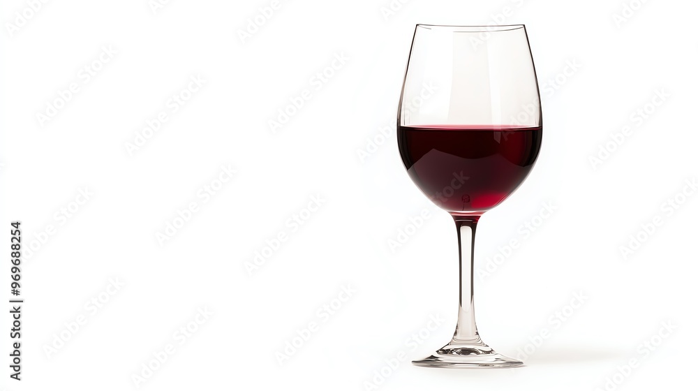 Elegant red wine glass showcasing rich ruby color, perfect for celebrations, dining, or relaxing moments with friends. Elegant red wine glass showcasing rich ruby color, perfect for celebrations, dining, or relaxing moments with friends.