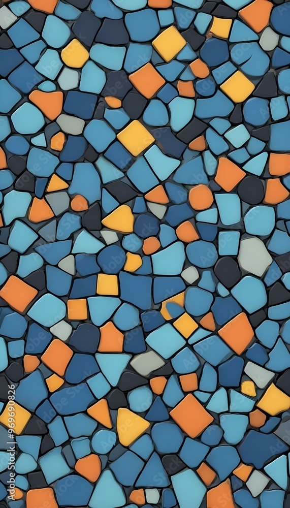 colorful mosaic pattern with various shapes colorful mosaic pattern with various shapes
