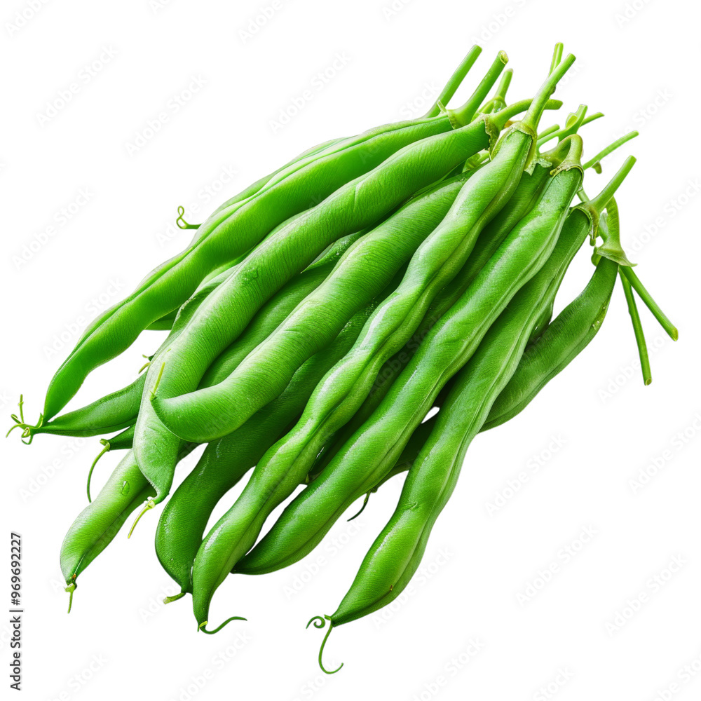 Green Beans on Transparent Background Green Beans on Transparent Background