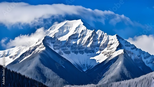 swiss mountains in winter