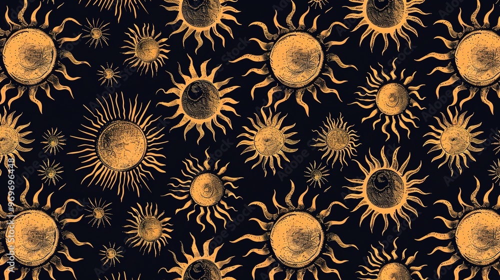 Sun pattern seamless wallpaper Sun pattern seamless wallpaper
