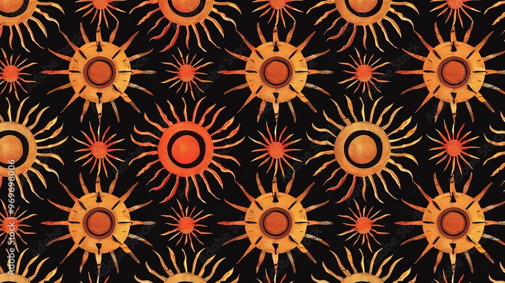 Sun pattern seamless wallpaper Sun pattern seamless wallpaper