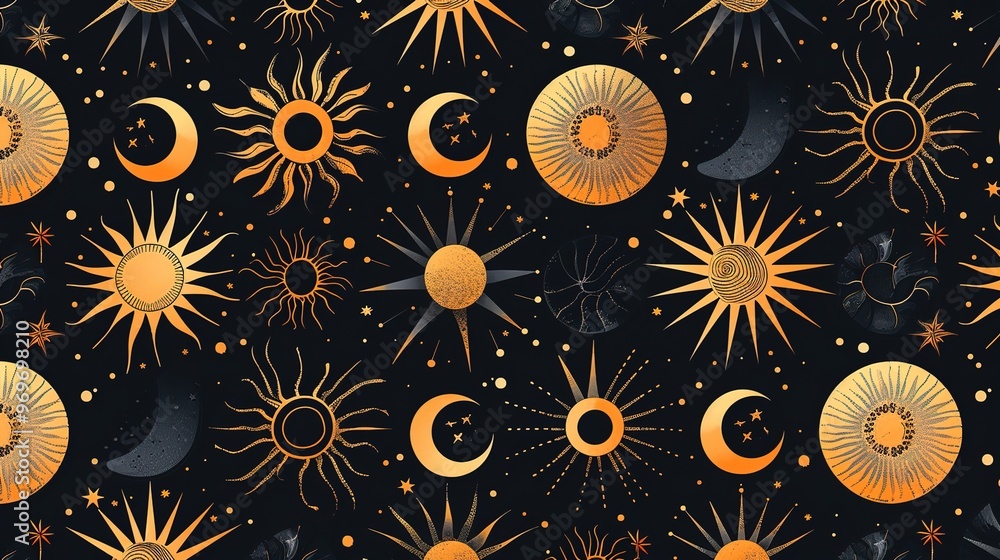 Sun pattern seamless wallpaper Sun pattern seamless wallpaper
