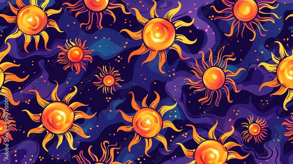 Sun pattern seamless wallpaper Sun pattern seamless wallpaper