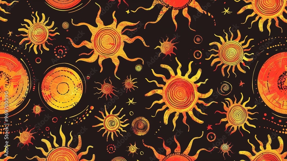 Sun pattern seamless wallpaper Sun pattern seamless wallpaper