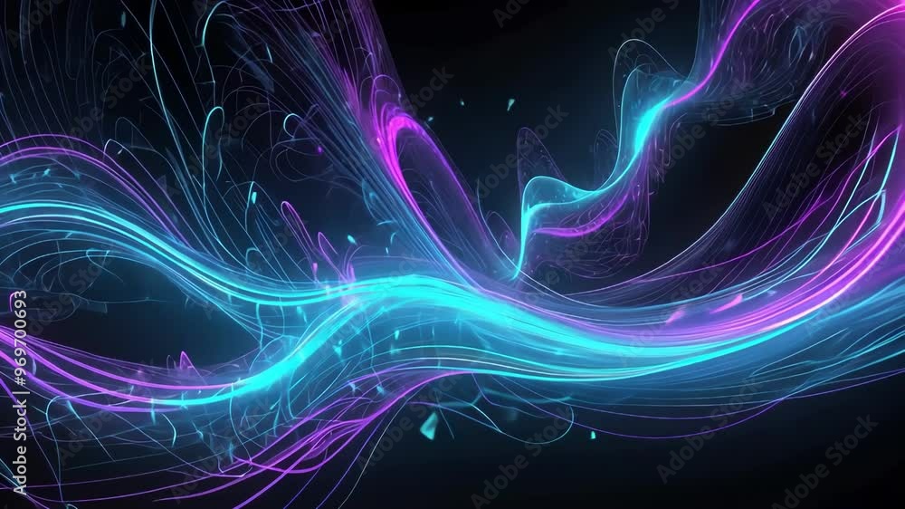 custom made wallpaper toronto digitalA mesmerizing display of flowing waves of light in vibrant colors, showcasing dynamic motion and digital artistry