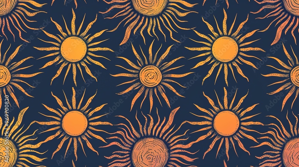 Sun pattern seamless wallpaper Sun pattern seamless wallpaper