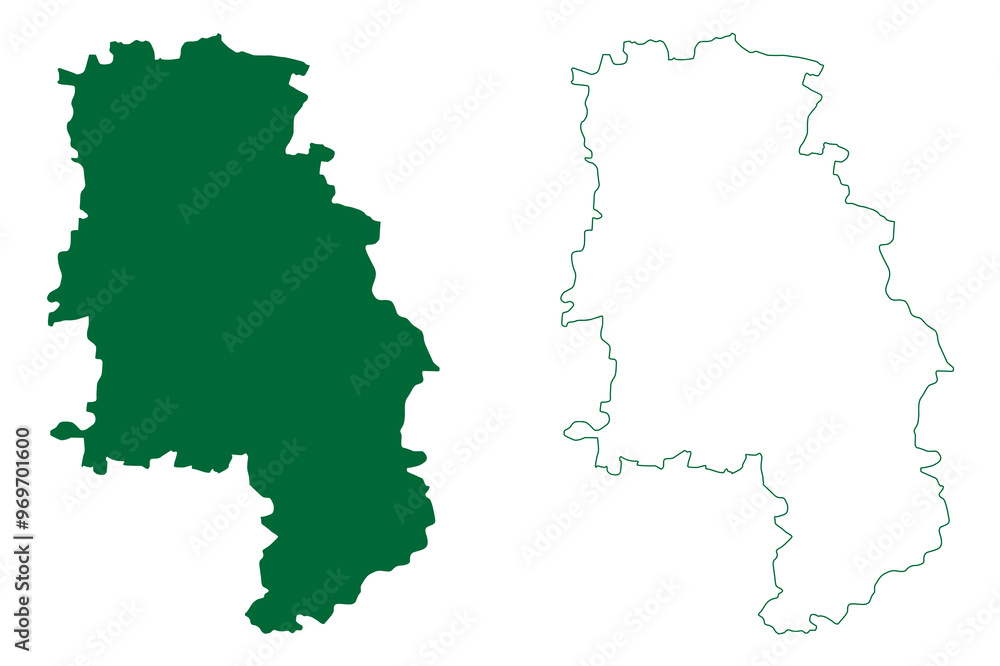 Durg district (Chhattisgarh State, division, Republic of India) map vector illustration, scribble sketch Durg map Durg district (Chhattisgarh State, division, Republic of India) map vector illustration, scribble sketch Durg map